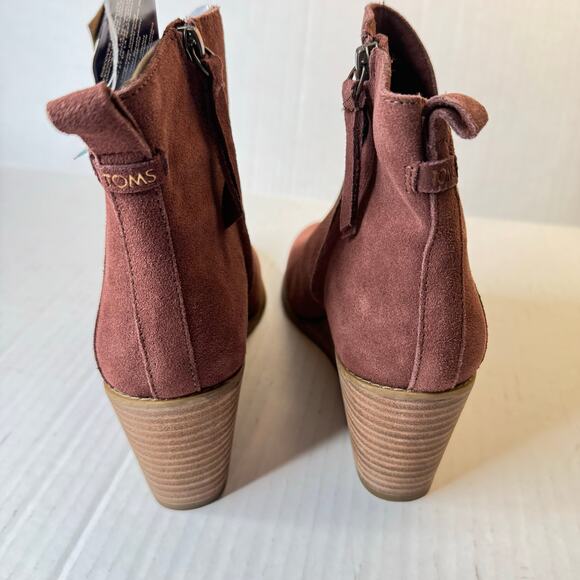 Toms Sutton Wedge Boot - Chestnut Suede NEW Size 10 - Picture 9 of 13